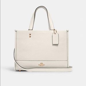 Coach White Dempsey Carryall Purse